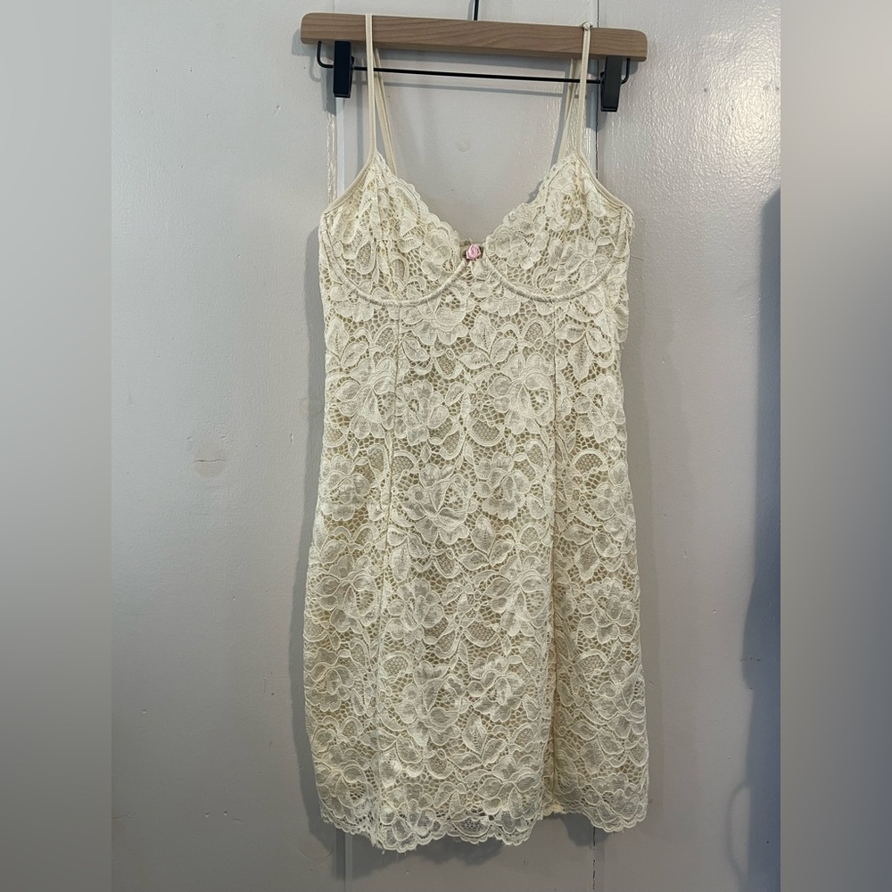 Forever 21 Cream Lace Chemise